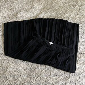 Jcrew Black Pleated Skirt